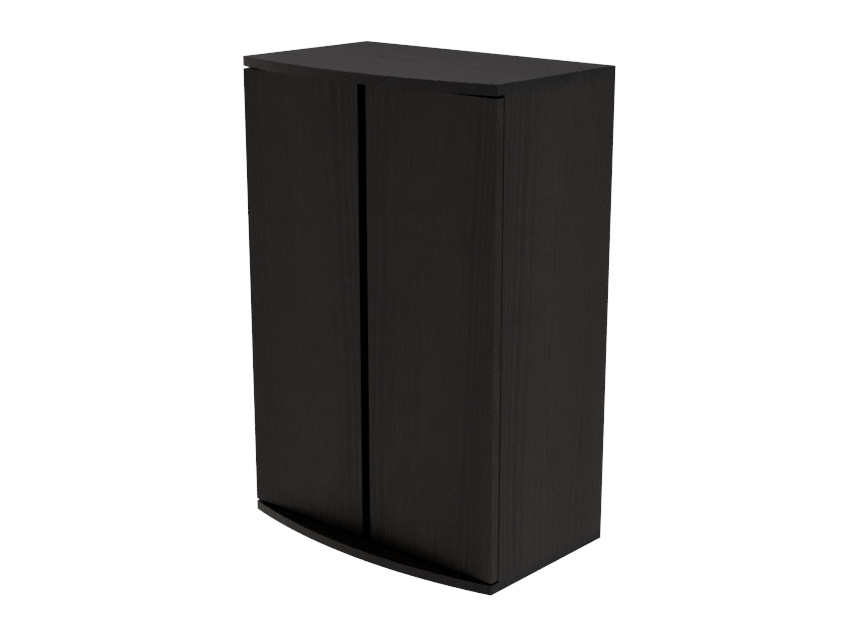 Tideline Furniture Tideline 23.4 Bowfront Stand Black with Black doors