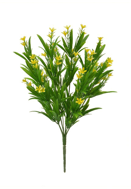 Tideline Naturescapes 17" Cactus Flowers/Podocarpus Leaf Bush Yellow