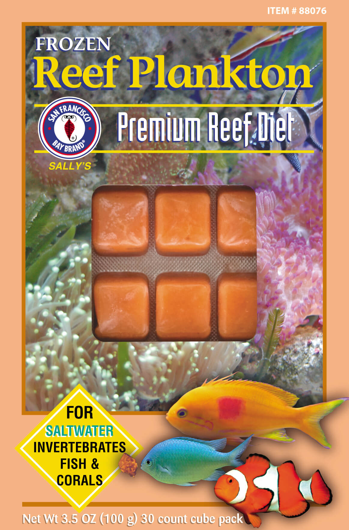 Reef Plankton Cubes 3.5oz (Frozen)