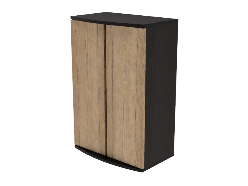 Tideline Furniture Tideline 23.4 Bowfront Stand Black with Natural Artika doors