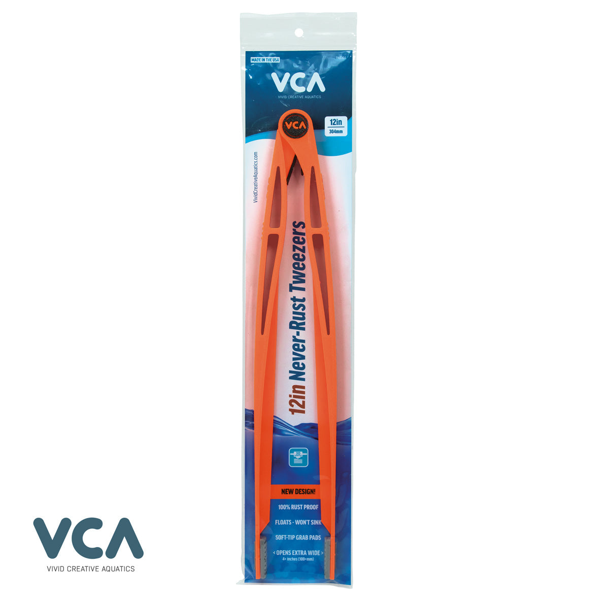 VCA Never-Rust Tweezers 12" Orange
