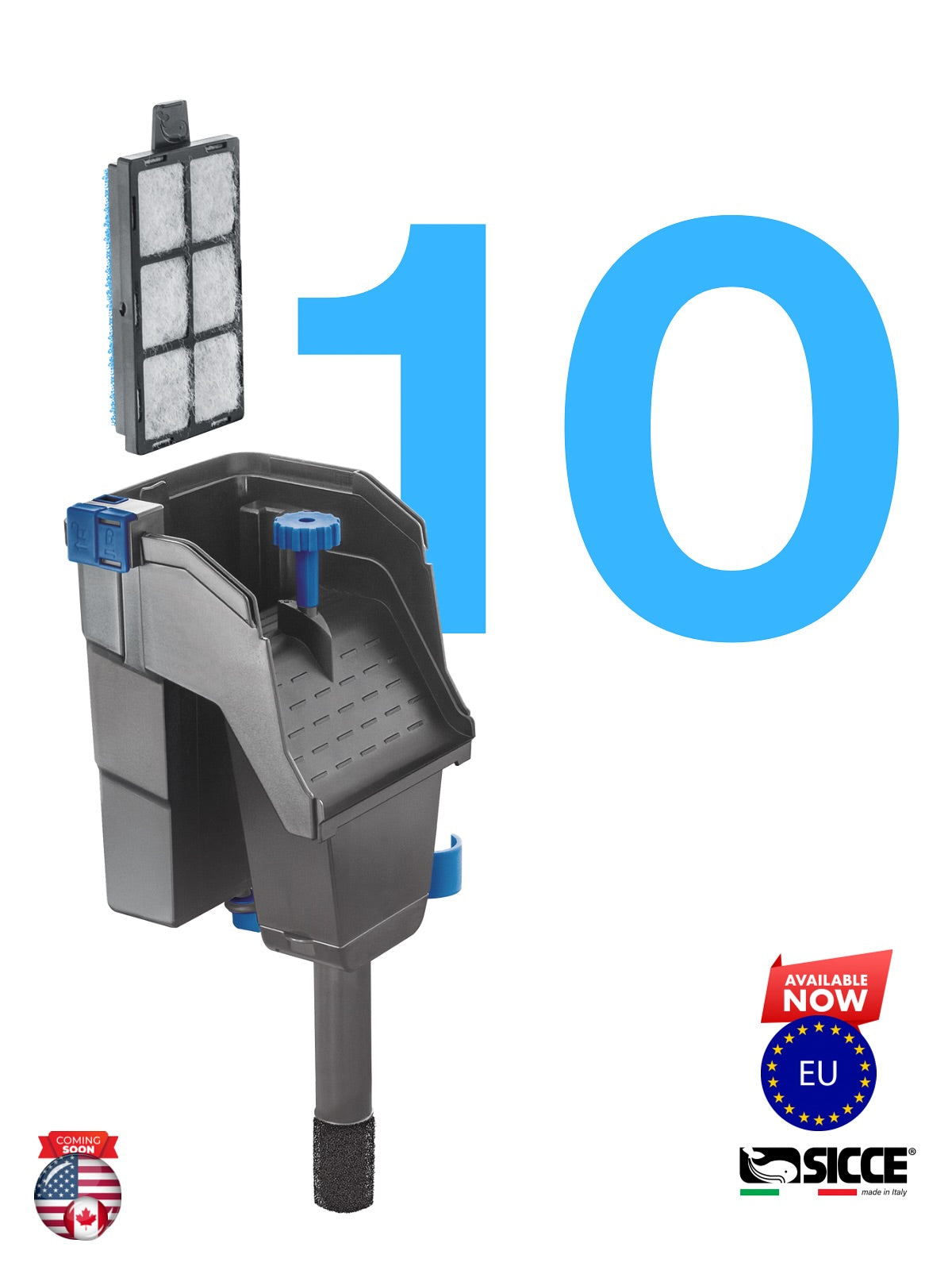 Sicce HANG ON AQUA FILTRA 10 110-120V/60Hz 7.55ft 2P US