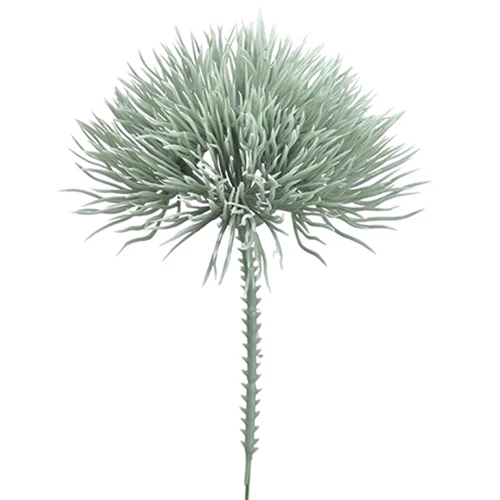 6" Moss Grass Pick Green Frosted