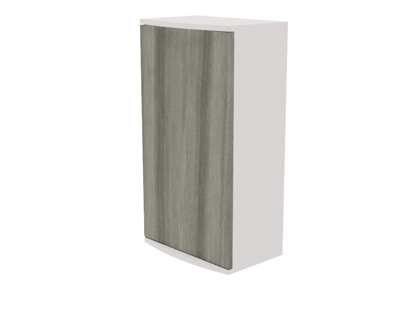 Tideline Furniture Tideline 15.2 Bowfront Stand White with Gray Artika doors