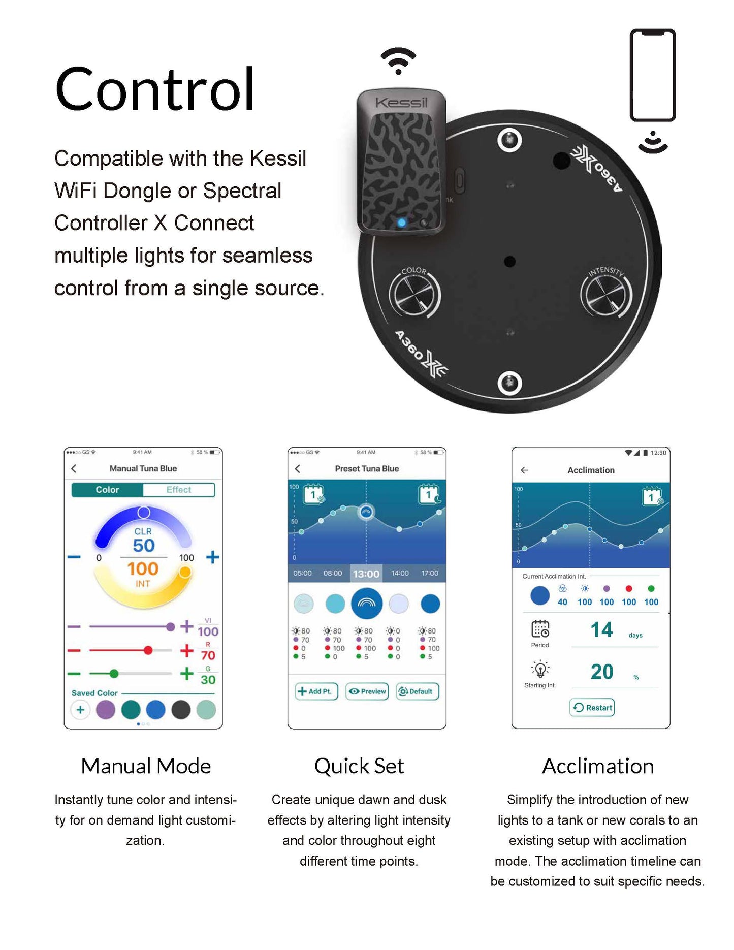 Kessil A360XE-TS Tuna Sun LED Aquarium Light