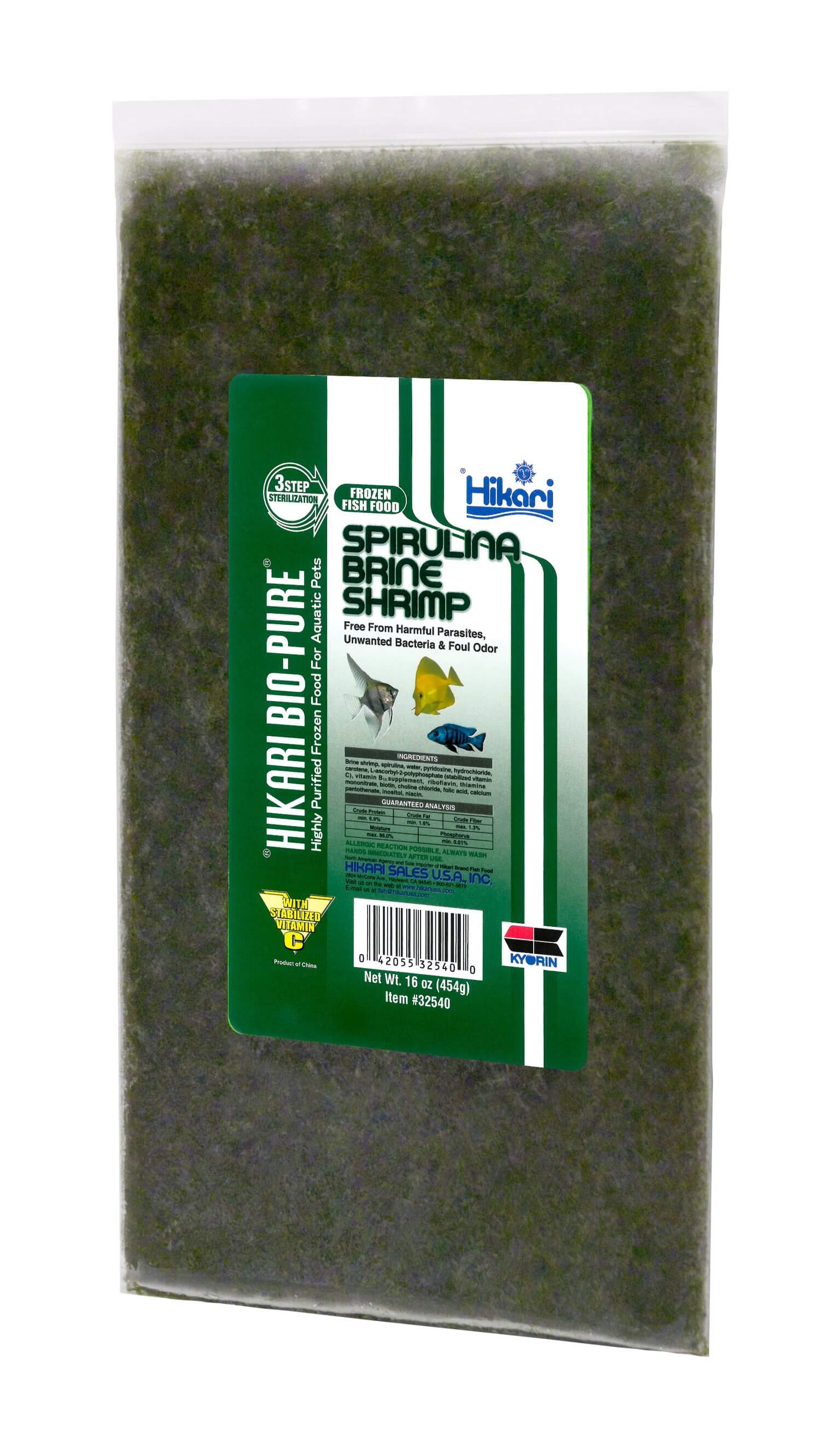 Bio-Pure Spirulina Brine Shrimp 16oz (Flat Pack)