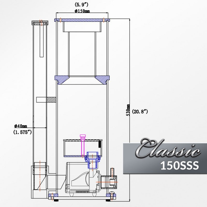 Reef Octopus Classic 150-SS Protein Skimmer