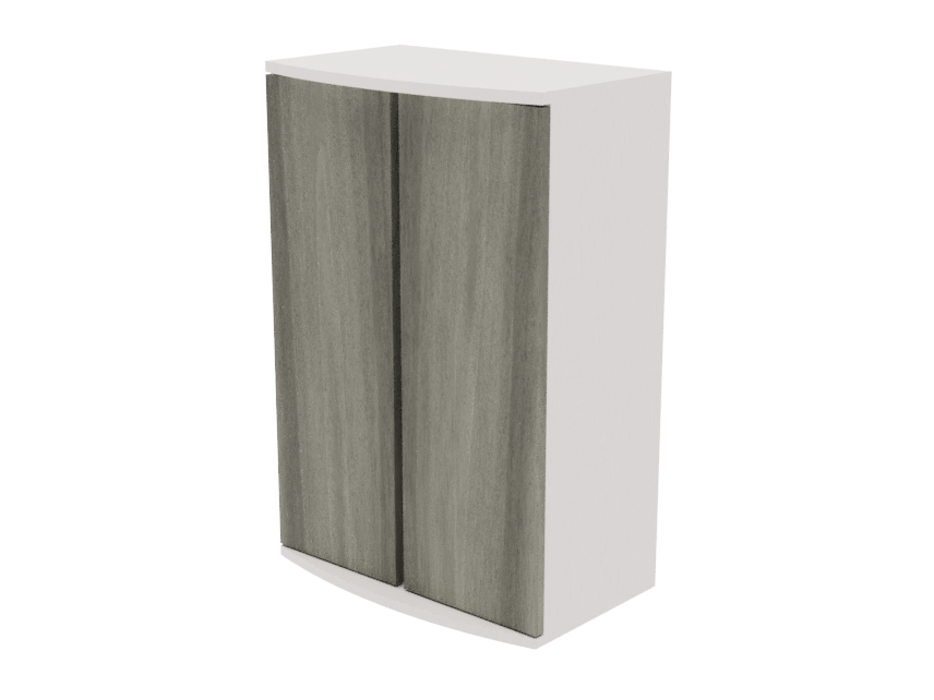 Tideline Furniture Tideline 23.4 Bowfront Stand White with Gray Artika doors