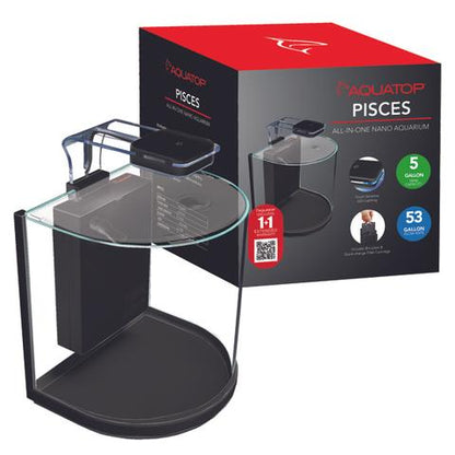 AquaTop PISCES Nano Bowfront Glass Aquarium