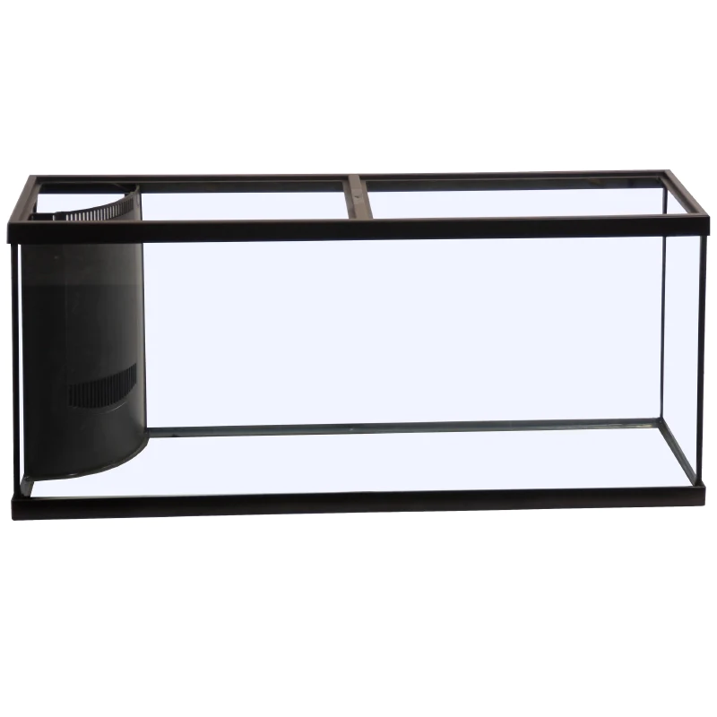 Marineland Corner-Flo 090G Aquarium (1 overflow), 48" x 18" x 24" (Black)