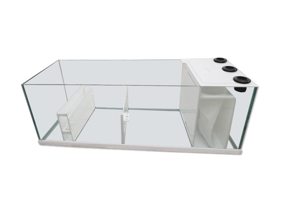 OceanVue PRO 48" Rimless Glass Sump - White