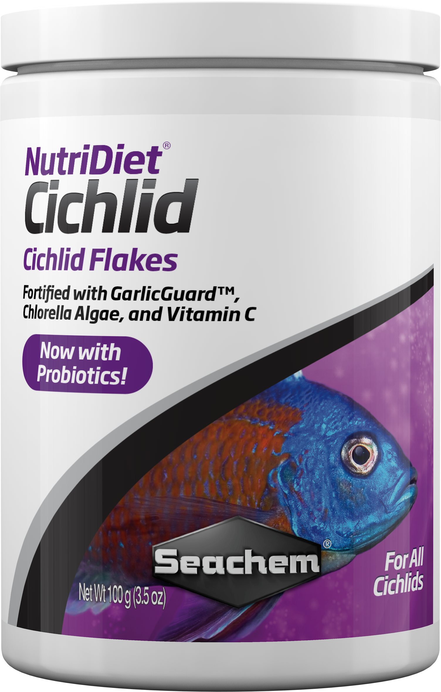 Seachem Laboratories Seachem NutriDiet Cichlid Flakes w/Probiotics