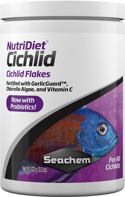 Seachem Laboratories Seachem NutriDiet Cichlid Flakes w/Probiotics