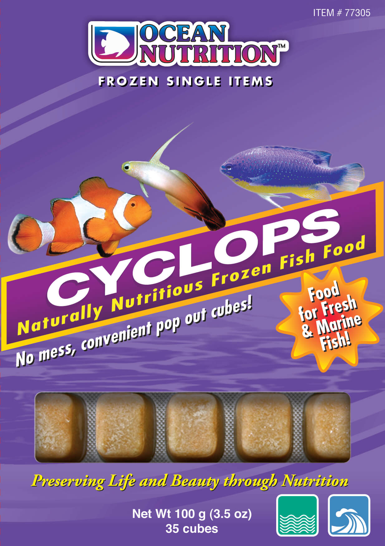 Ocean Nutrition Cyclops Cube Tray (Frozen