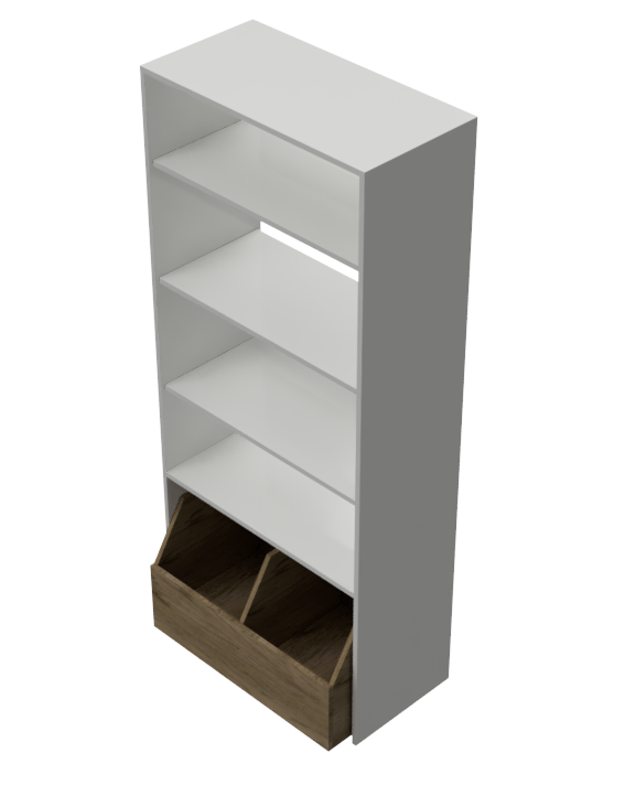 DFW Marketing Deco Series Retail Unit with Rolling Rock Bin