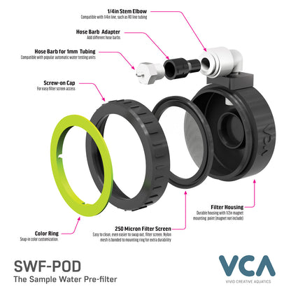 VCA SWF-POD - Sample Water Pre-Filter Kit with 255 Micron Filter Screen