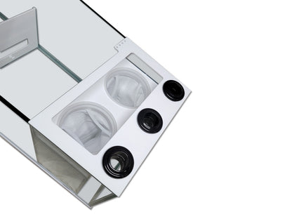OceanVue PRO 48" Rimless Glass Sump - White