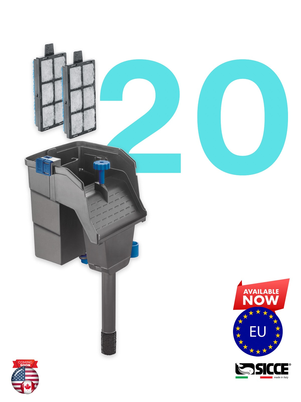 Sicce HANG ON AQUA FILTRA 20 110-120V/60Hz 7.55ft 2P US