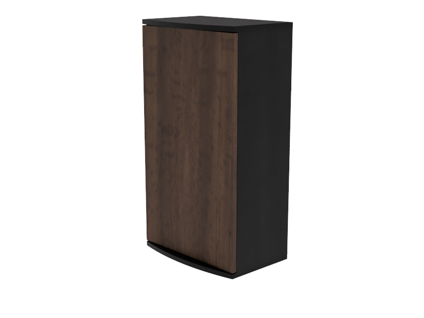 Tideline Furniture Tideline 15.2 Bowfront Stand Black with Walnut doors