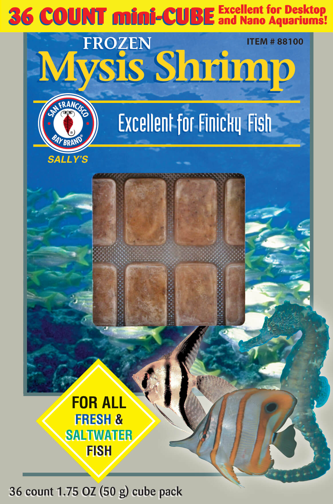 Mysis Shrimp Cubes 1.75oz (Frozen)