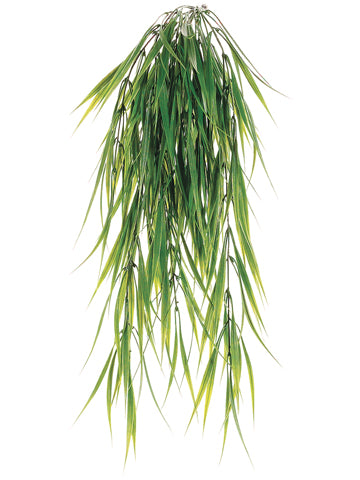 29" Wild Grass Hanging Bush Green