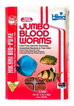 Bio-Pure Jumbo Blood Worms 3.5oz (40 Cubes)