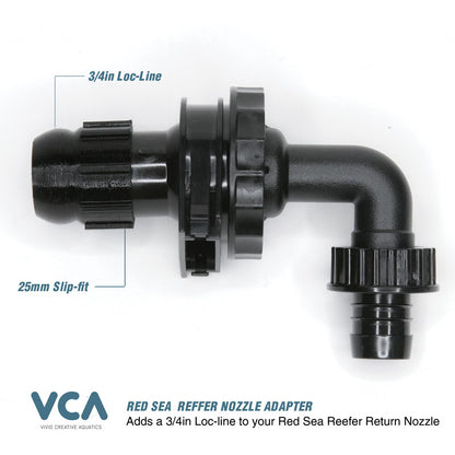 VCA Reefer - Slip-Fit Adapter (25mm to 3/4" Loc-Line)