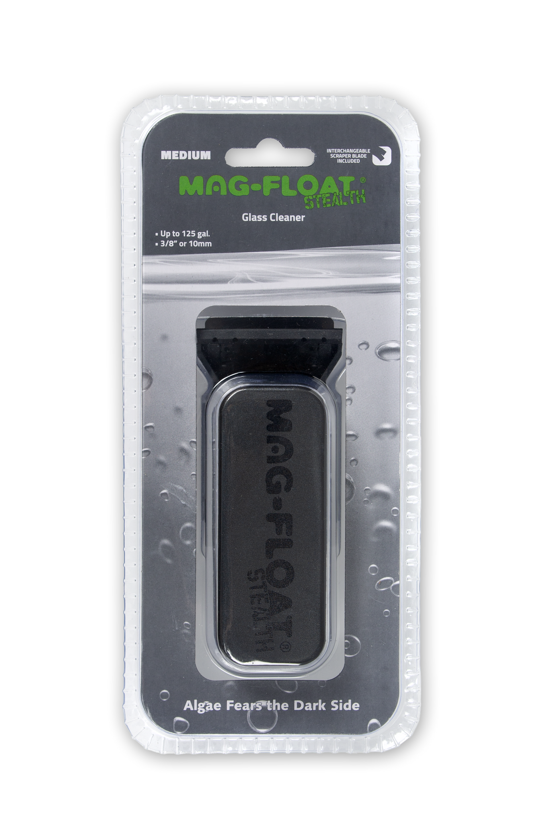 Mag Float Mag-Float Stealth Glass Aquarium Cleaner - 3/8" - 10mm (Medium)
