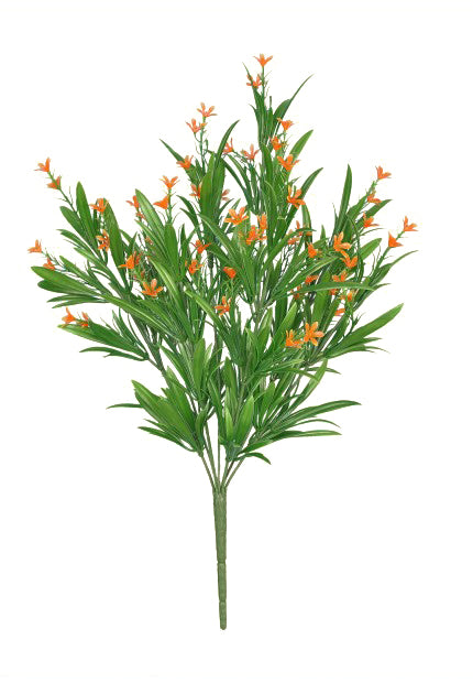 16" Pteris Star Flower/Lavender Bush Orange