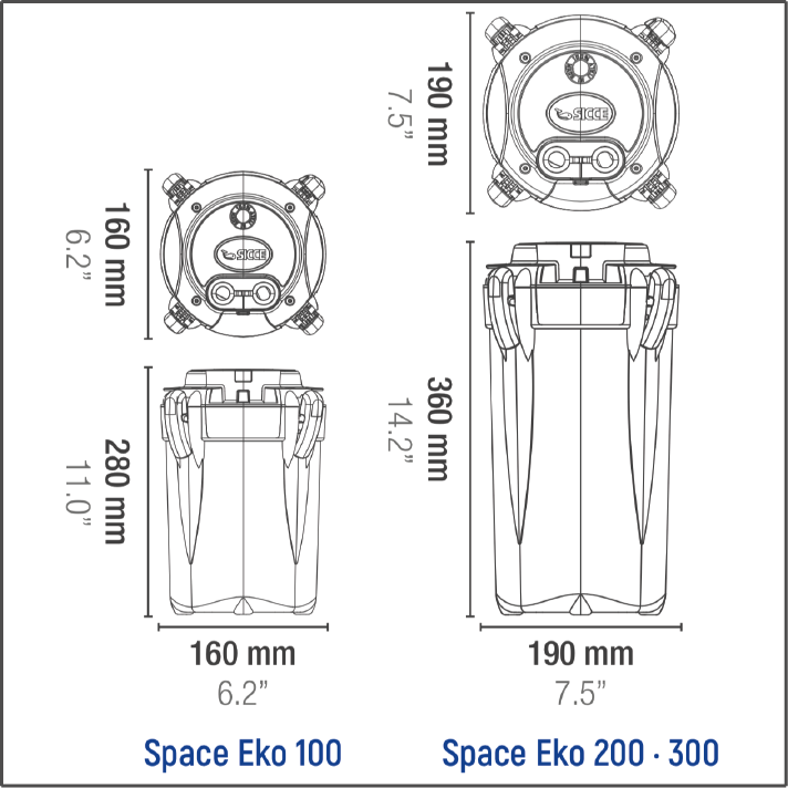 Sicce Space EKO 300 Canister Filter