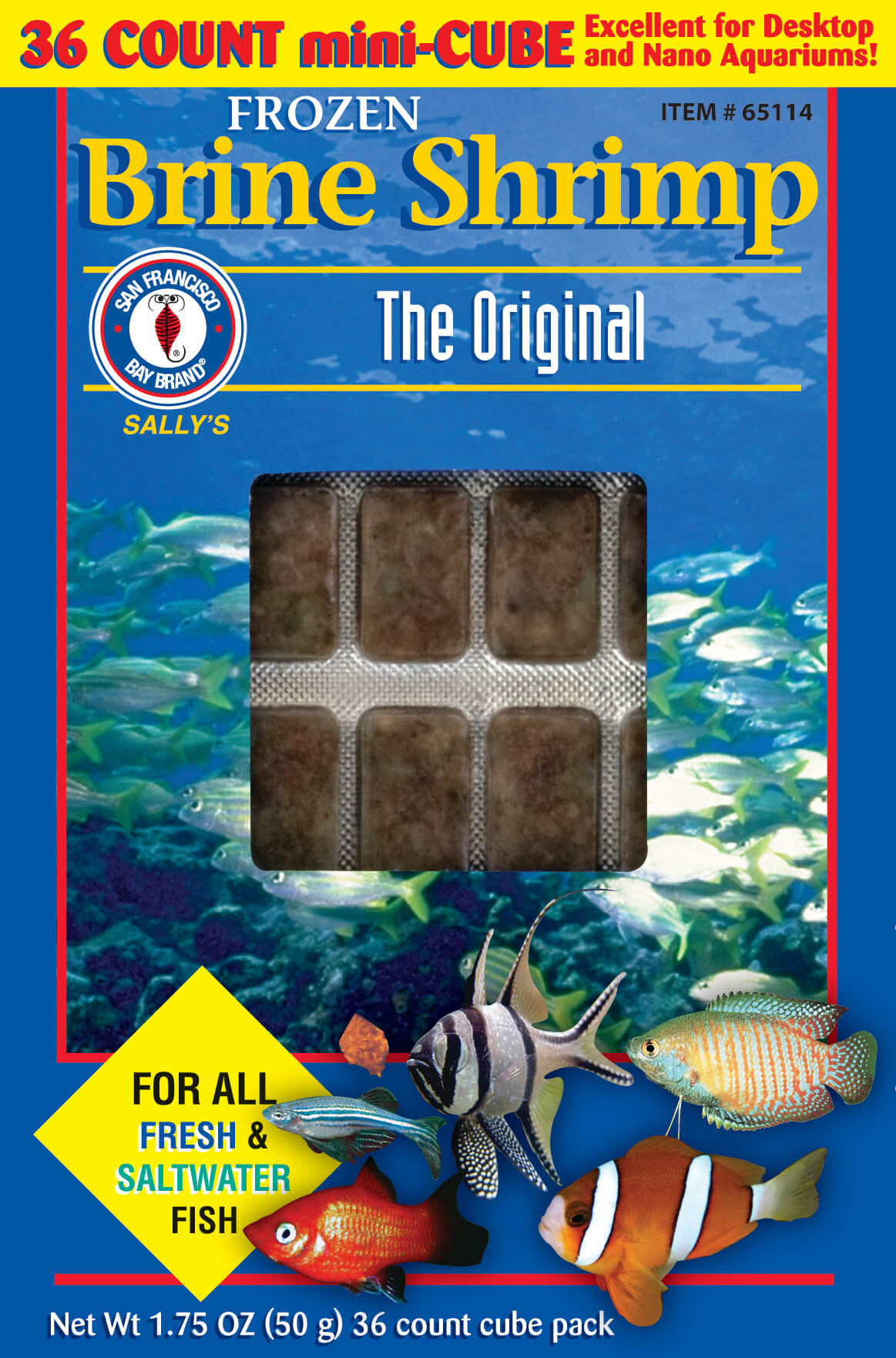 Brine Shrimp Cube 1.75oz (Frozen)
