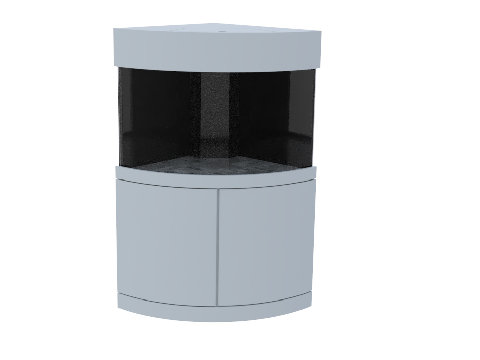 Planet Aquariums 110 Corner Tank Kit Elegance Gray