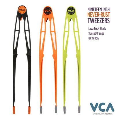 VCA 19in Never-Rust Tweezers - Sunset Orange