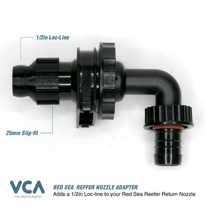 VCA Reefer - Slip-Fit Adapter (25mm to 1/2" Loc-Line)