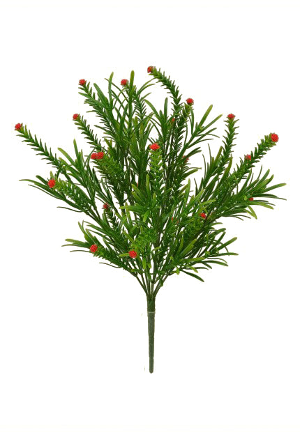Tideline Naturescapes 17" Cactus Flowers/Podocarpus Leaf Bush Red