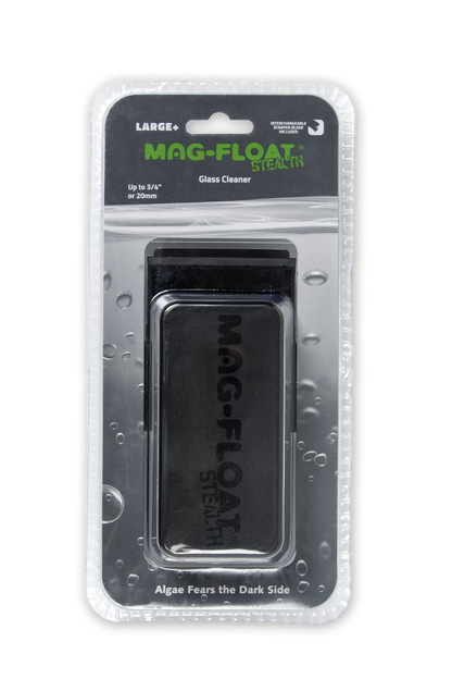 Mag Float Mag-Float Stealth Glass Aquarium Cleaner w/scraper - 3/4" - 20mm (Large +)