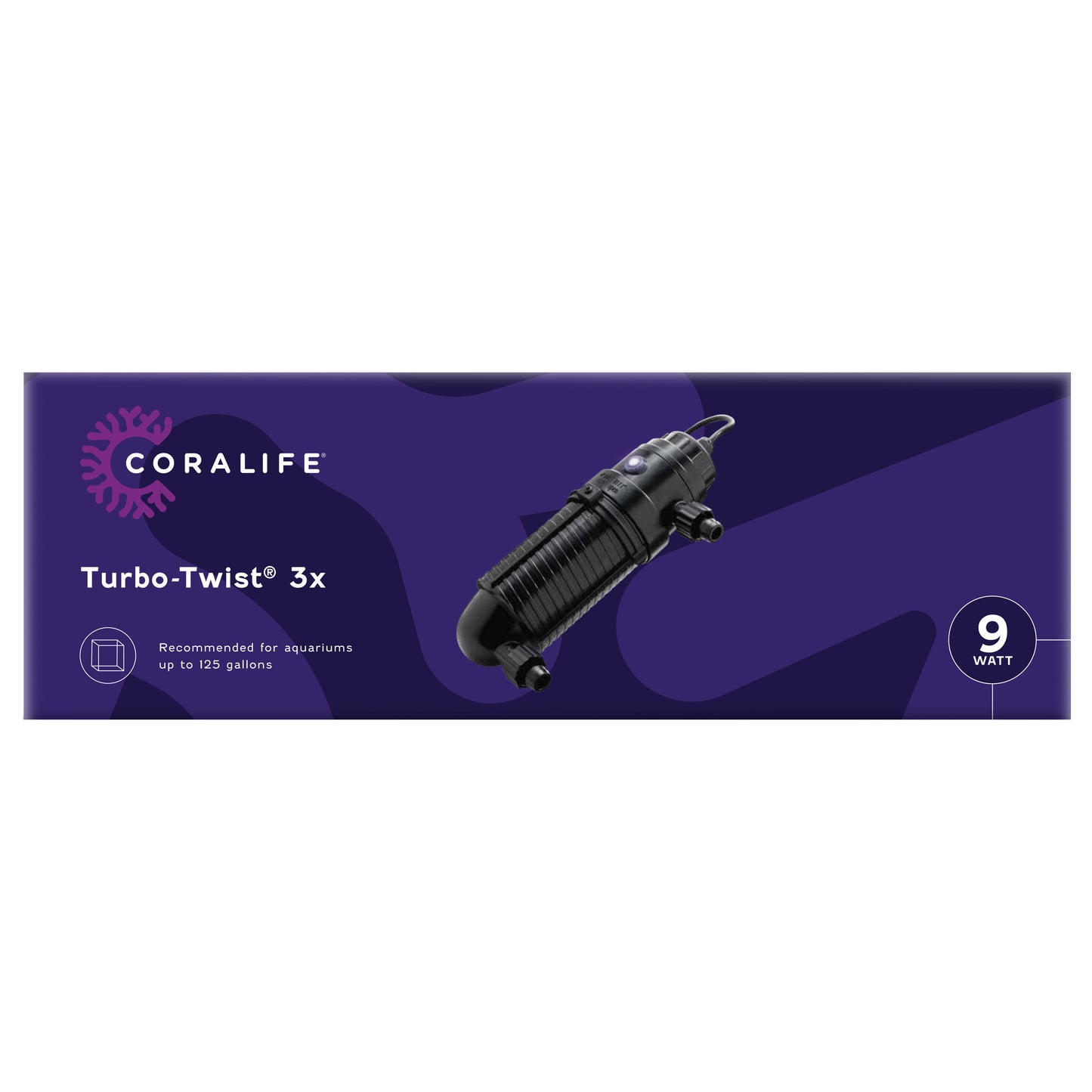 Coralife Turbo-Twist UV Sterilizer - 1ea/3X, 9 W, Up To 125 gal