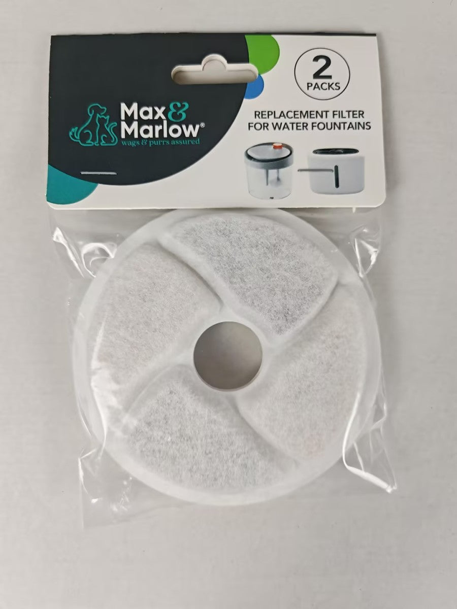 Max & Marlow Automatic Water Fountain Round Replacement Filter