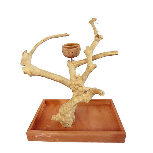 A & E Cages Java Wood Table Top Play Station