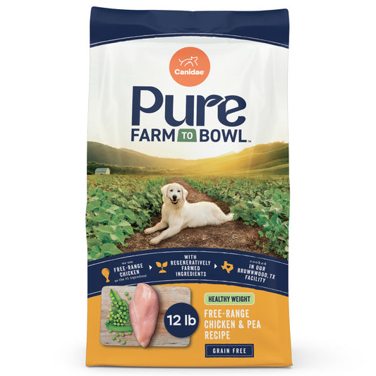 CANIDAE PURE Farm To Bowl Grain-Free LID Healthy Weight Dry Dog Food