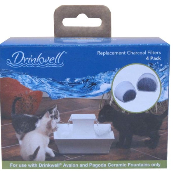 Drinkwell Single Cell Charcoal Replacement Filters for Avalon & Pagoda Ceramic Fountains