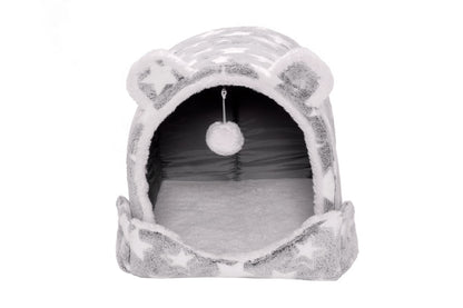Fur Haven Pet Products Print Fleece Cozy Cave - Small.