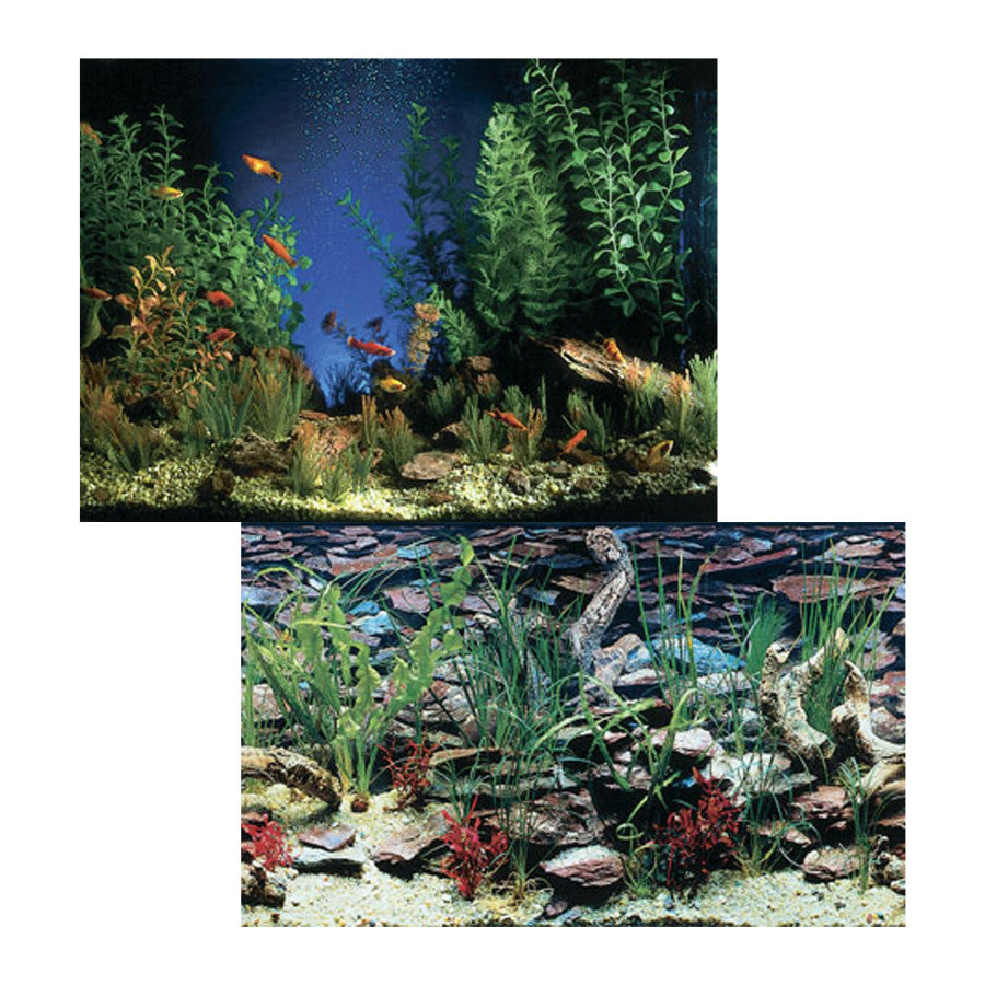 Penn-Plax Double Back Aquarama & Shalescape Background
