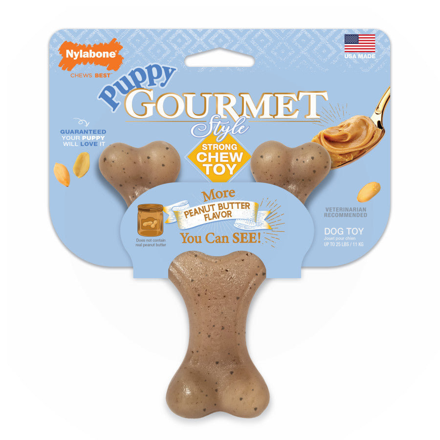 Nylabone Strong Chew Gourmet Style Wishbone Puppy Chew Toy