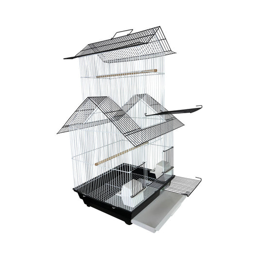 A & E Cages Happy Beaks 2-Tone House Top Bird Cage