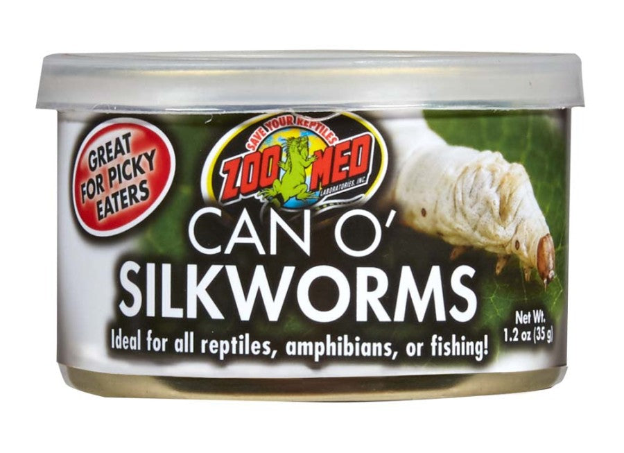 Zoo Med Can O' Silkworms Reptile Wet Food