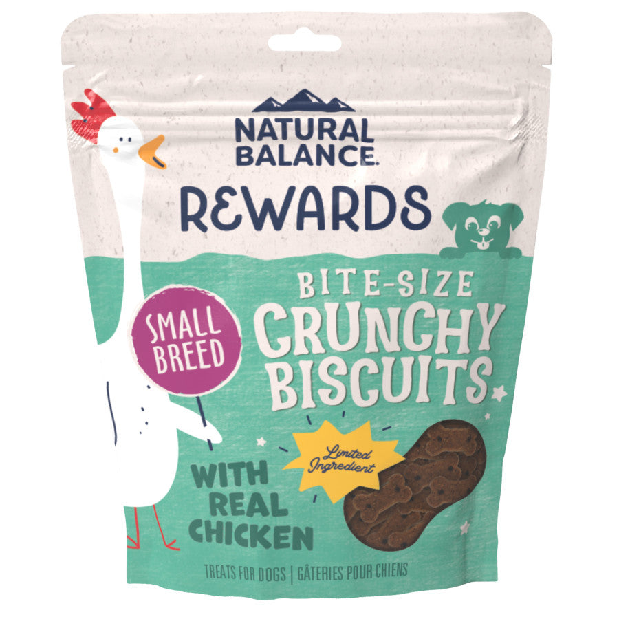 Natural Balance Pet Foods Rewards Bite-Size Crunchy Biscuits Small Breed Dog Treats