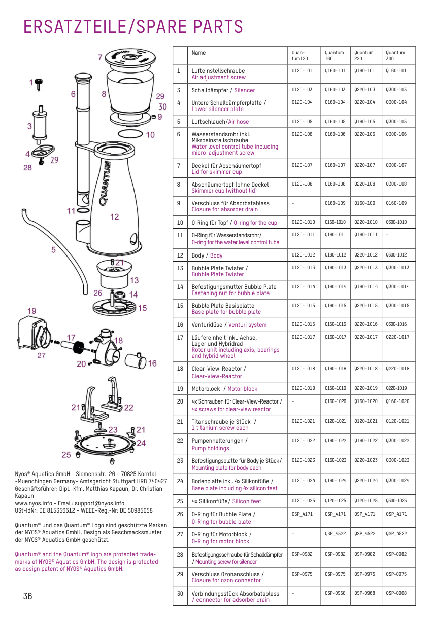 NYOS Quantum Base plate including 4x silicon feet