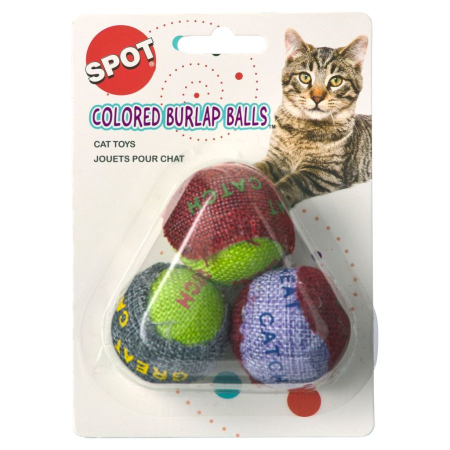Spot Burlap Ball Catnip Toy