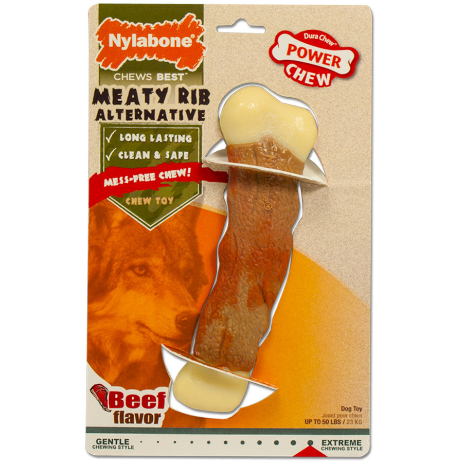 Nylabone Power Chew Rib Bone Alternative Dog Chew Toy